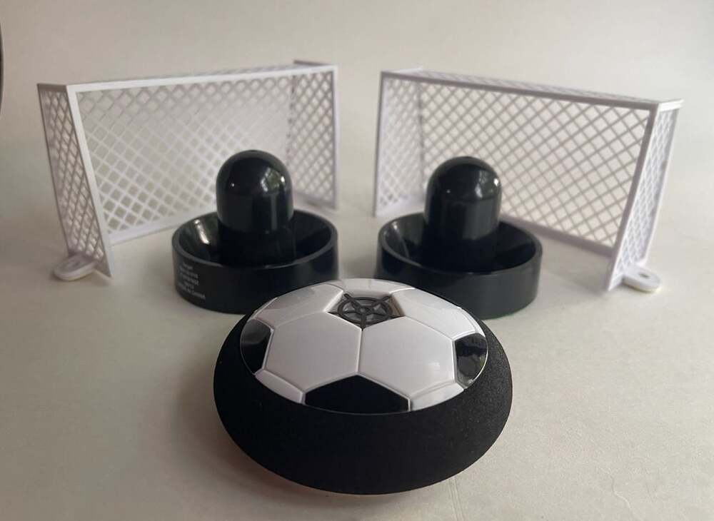 Odyssey Toys Hovering Soccer Ball Set with Goals and Air-Powered Floating Ball